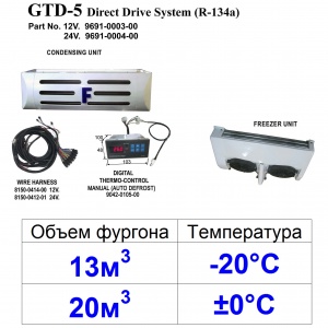 GTD-5:  12/24V  (20м3 ±0°С) (13м3 -20°С) 